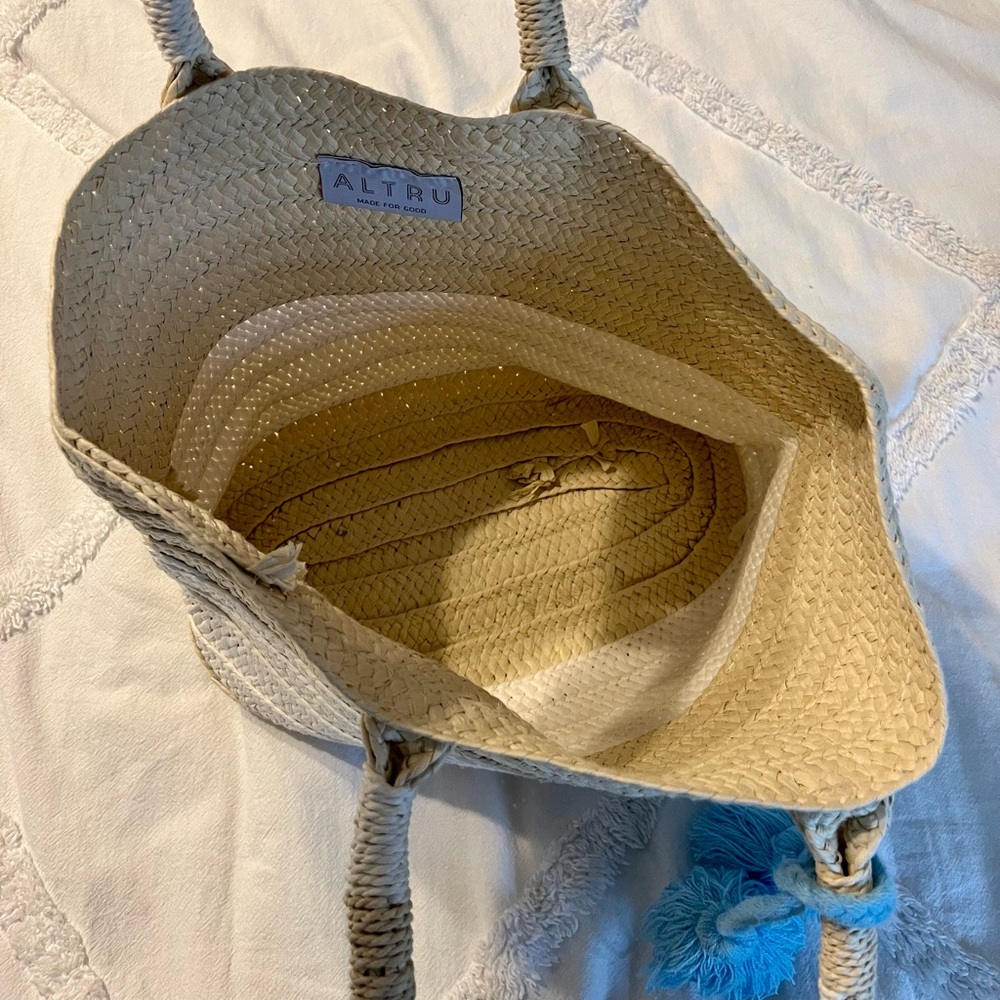 Straw bag with tassel - Picture 4 of 8